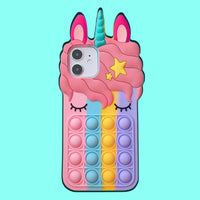 omgkawaii Mobile Phone Cases Unicorn Pop It Phone Case for iPhone