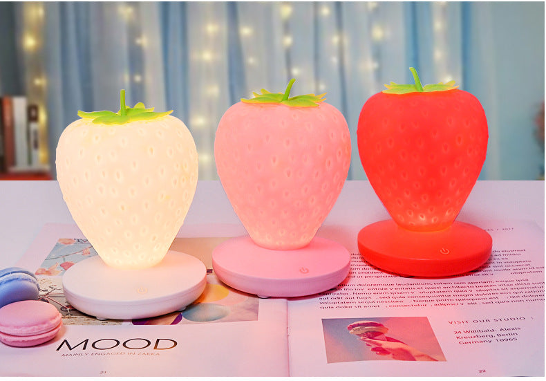 omgkawaii Night Lights & Ambient Lighting Led Touch Strawberry Night Lamp