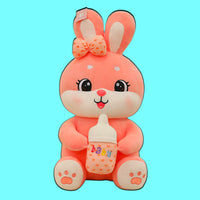 omgkawaii Pink / 45 CM Irresistibly Cute Rabbit Plushie with milk Companion