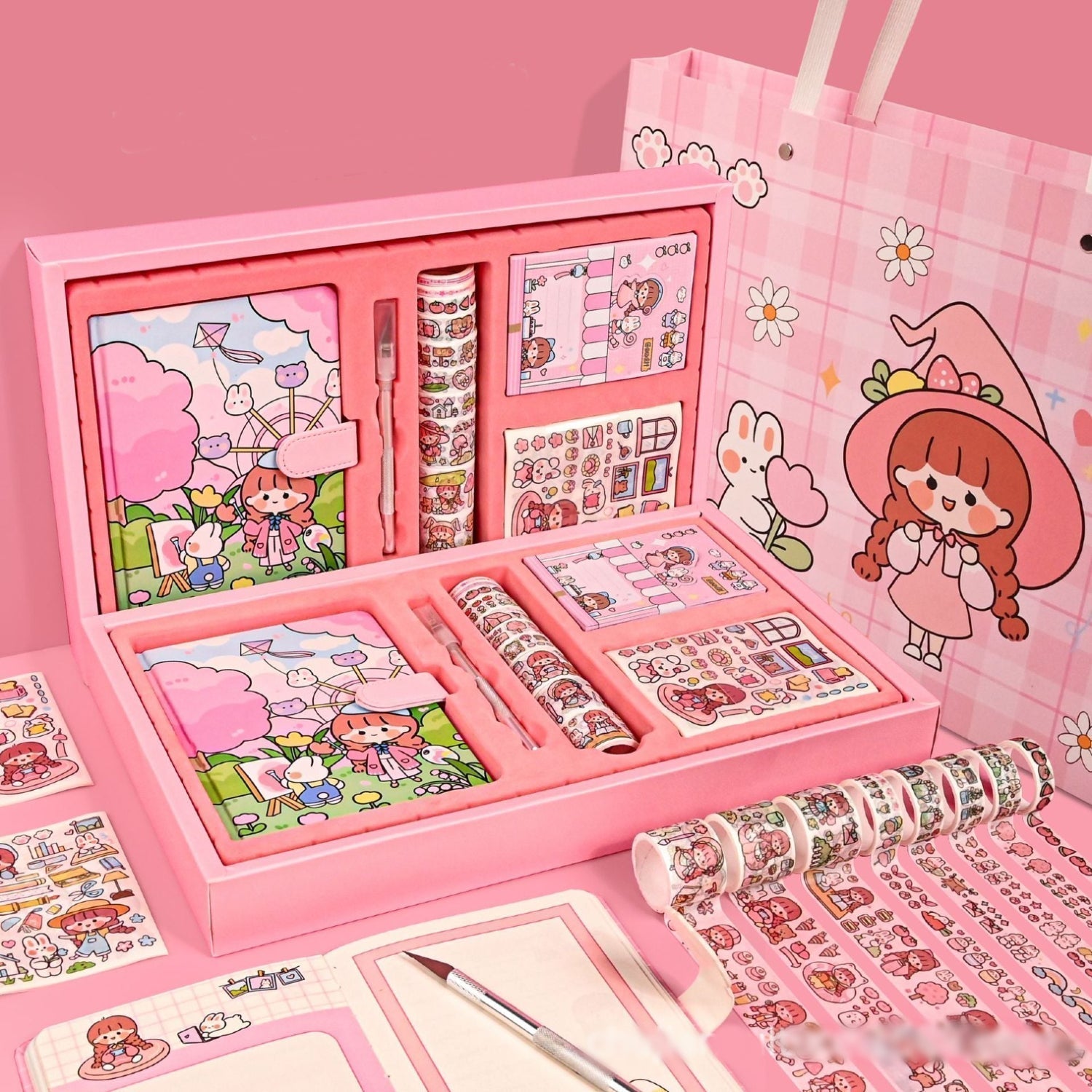 omgkawaii Stationery Pink Kawaii Gift Box