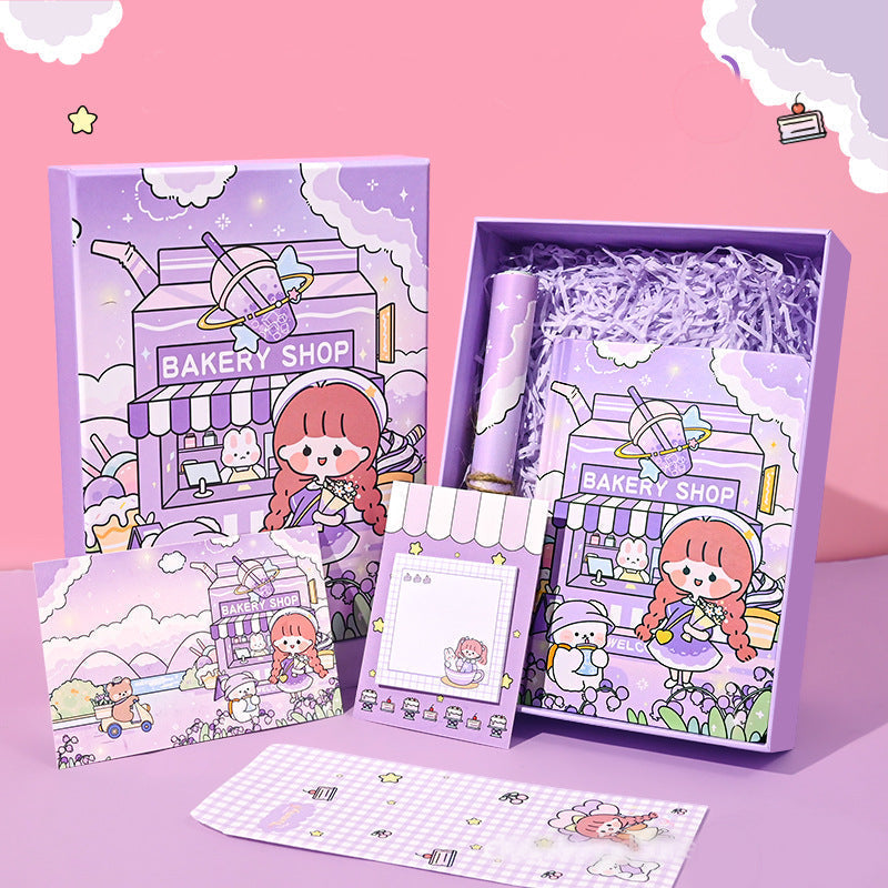 omgkawaii Stationery Purple Bakery Shop Bundle Set