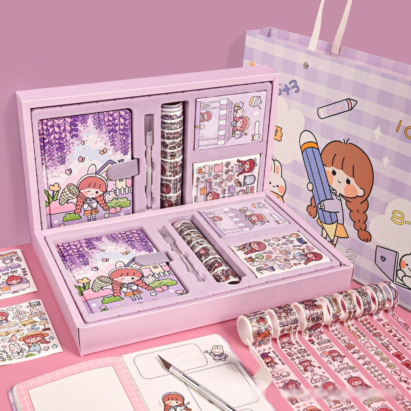 omgkawaii Stationery Purple Kawaii Gift Box