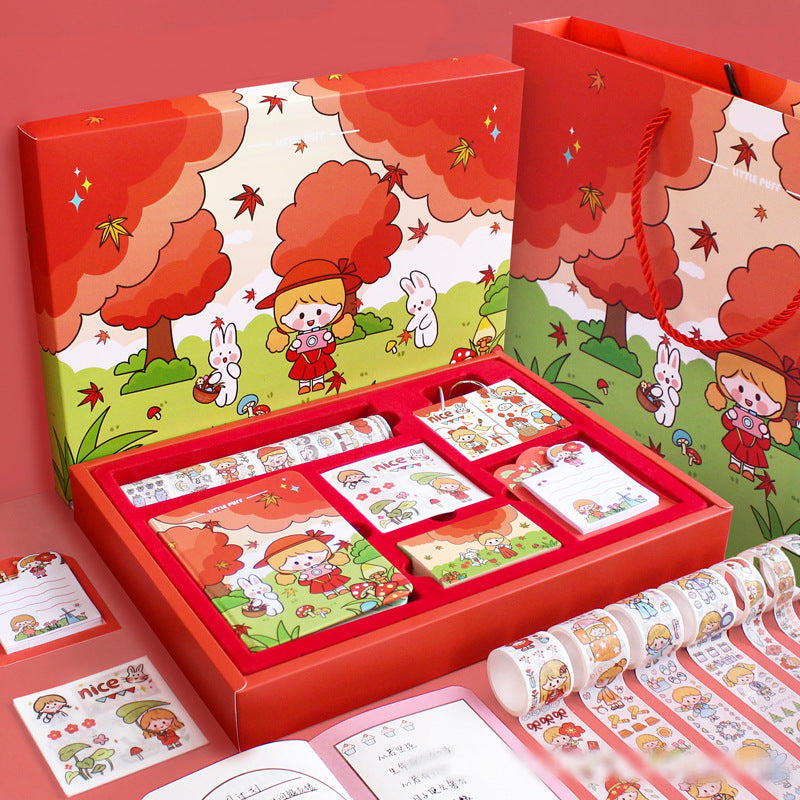 omgkawaii Stationery Red Kawaii Stationery Bundle Set