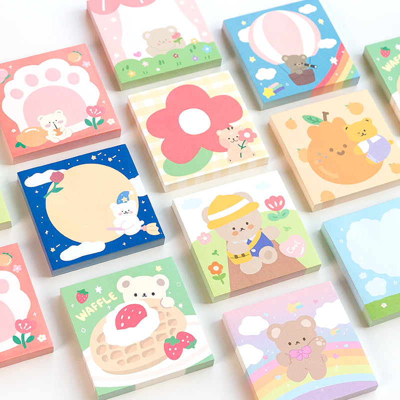 omgkawaii Sticky Notes Cute Bear daily Memo Pad