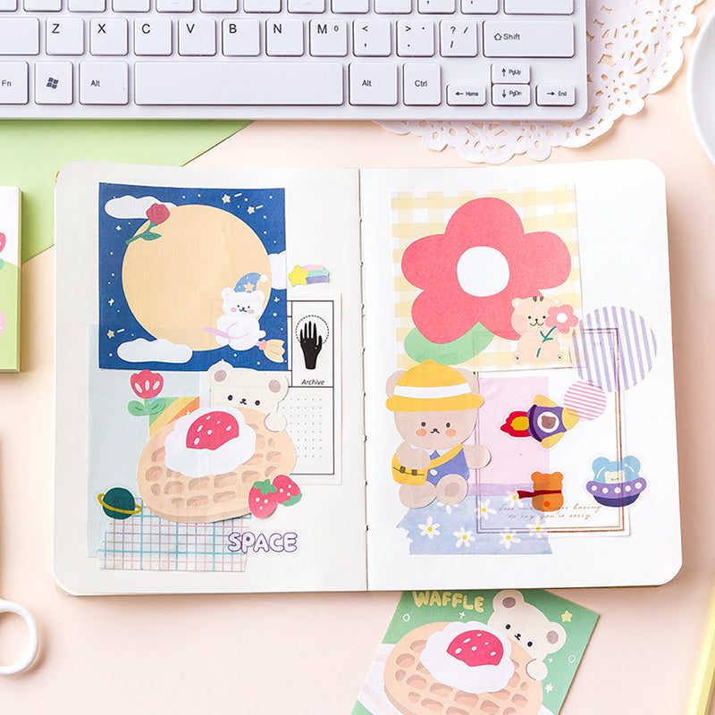 omgkawaii Sticky Notes Cute Bear daily Memo Pad