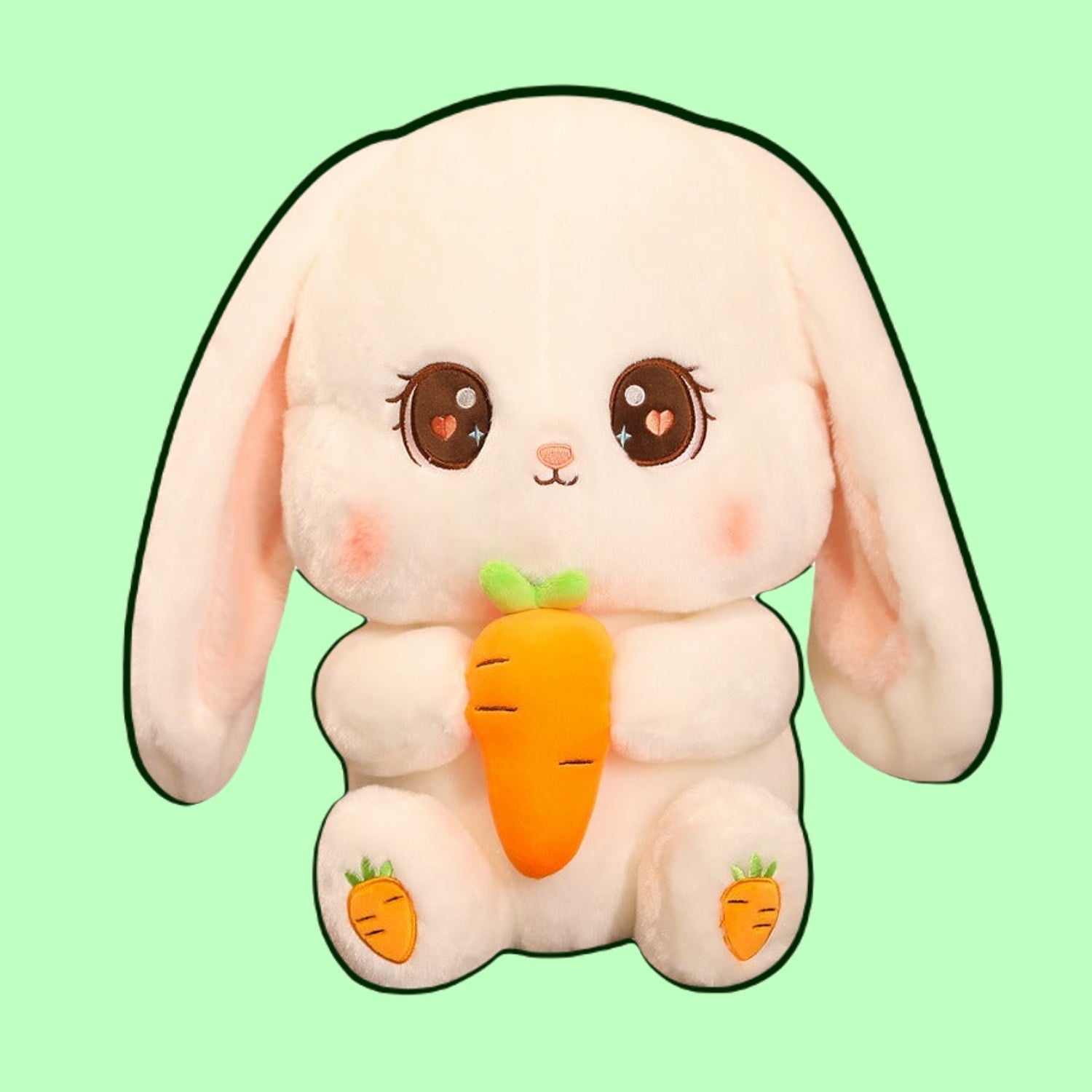 omgkawaii Stuffed Animals 30 CM Cute Bunny Holding a Carrot Plush Toys