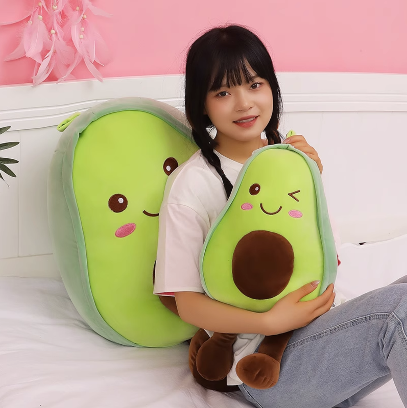 omgkawaii Stuffed Animals Adorable Avocado Kawaii Plush Pillow