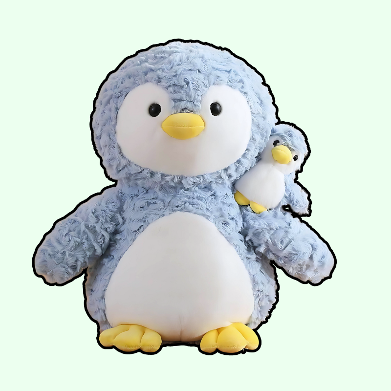 Adorable Penguin Parent and Baby Plush Set | omgkawaii