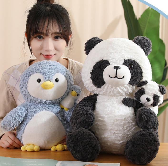 omgkawaii Stuffed Animals Adorable Penguin Parent and Baby Plush Set