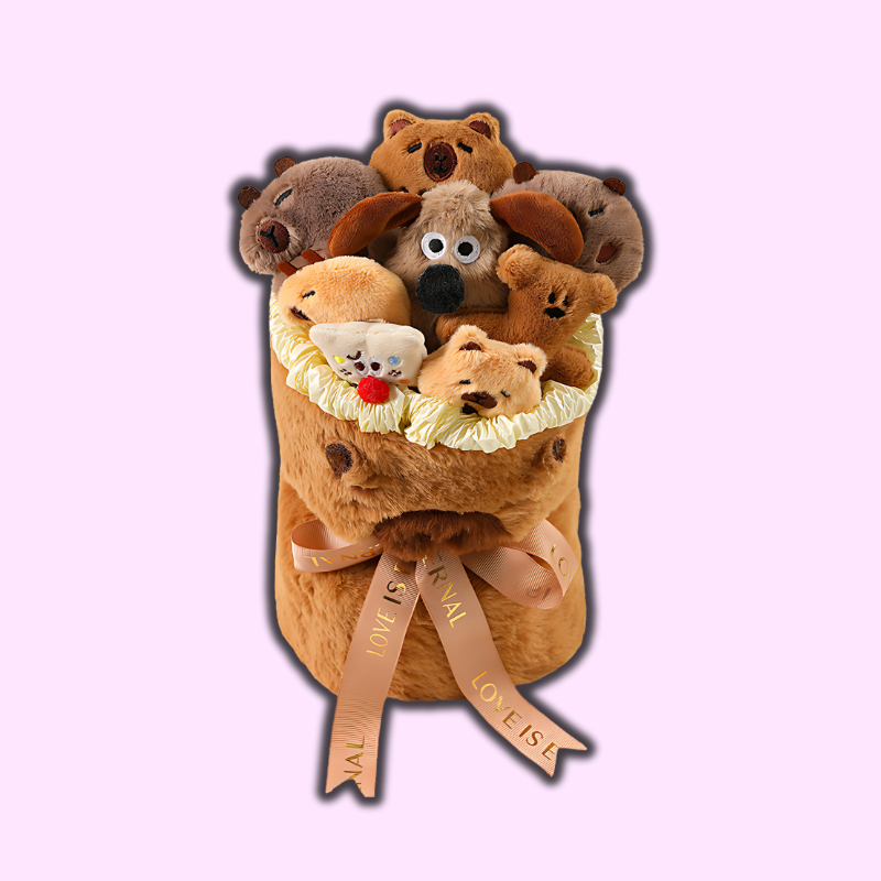 omgkawaii Stuffed Animals Basic Capybara Adorable Capybara Bouquet Plushie: A Cuddly Floral Friend