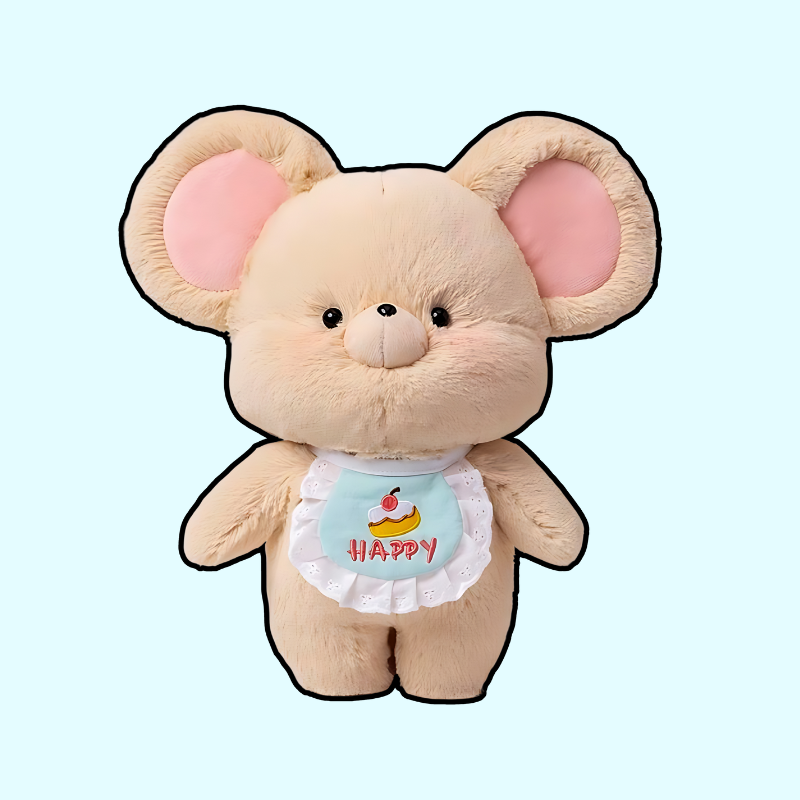 omgkawaii Stuffed Animals Beige / 30 CM Kawaii Happy Mouse Plushie