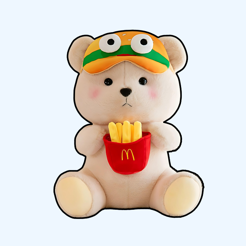 omgkawaii Stuffed Animals Beige / 35 CM Burger Bear Plush with Fries