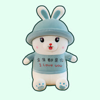 omgkawaii Stuffed Animals Blue / 50 CM Cute Bunny Plush with "I Love You" Message