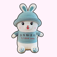 omgkawaii Stuffed Animals Blue / 50 CM Cute Bunny Plush with I Love You Message