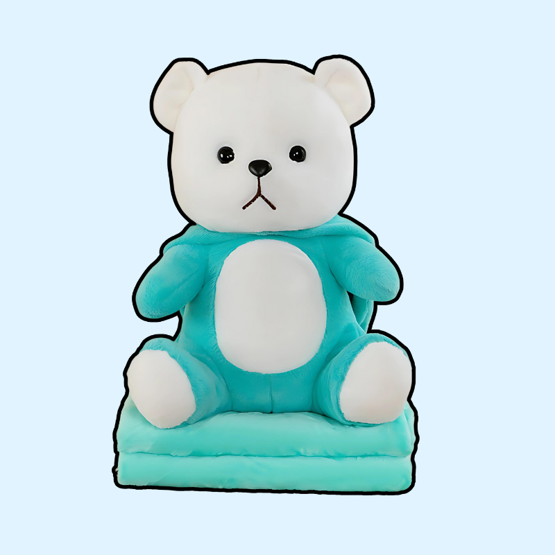 omgkawaii Stuffed Animals Blue Cozy and Cute Plush Blanket Set