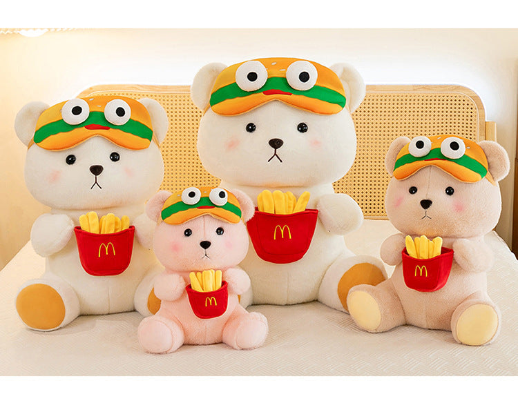 omgkawaii Stuffed Animals Burger Bear Plush with Fries