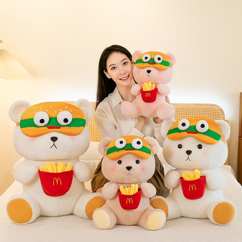 omgkawaii Stuffed Animals Burger Bear Plush with Fries