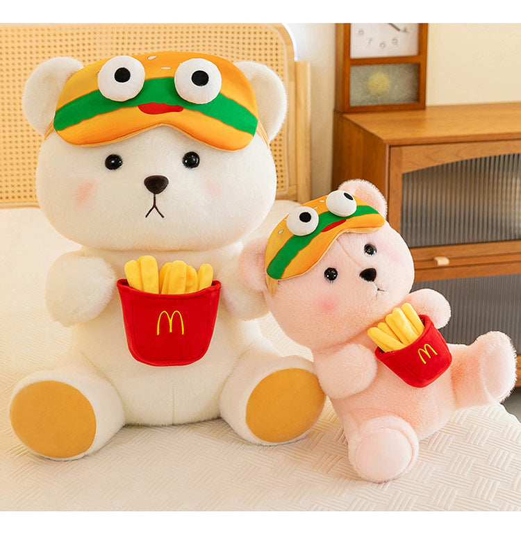 omgkawaii Stuffed Animals Burger Bear Plush with Fries