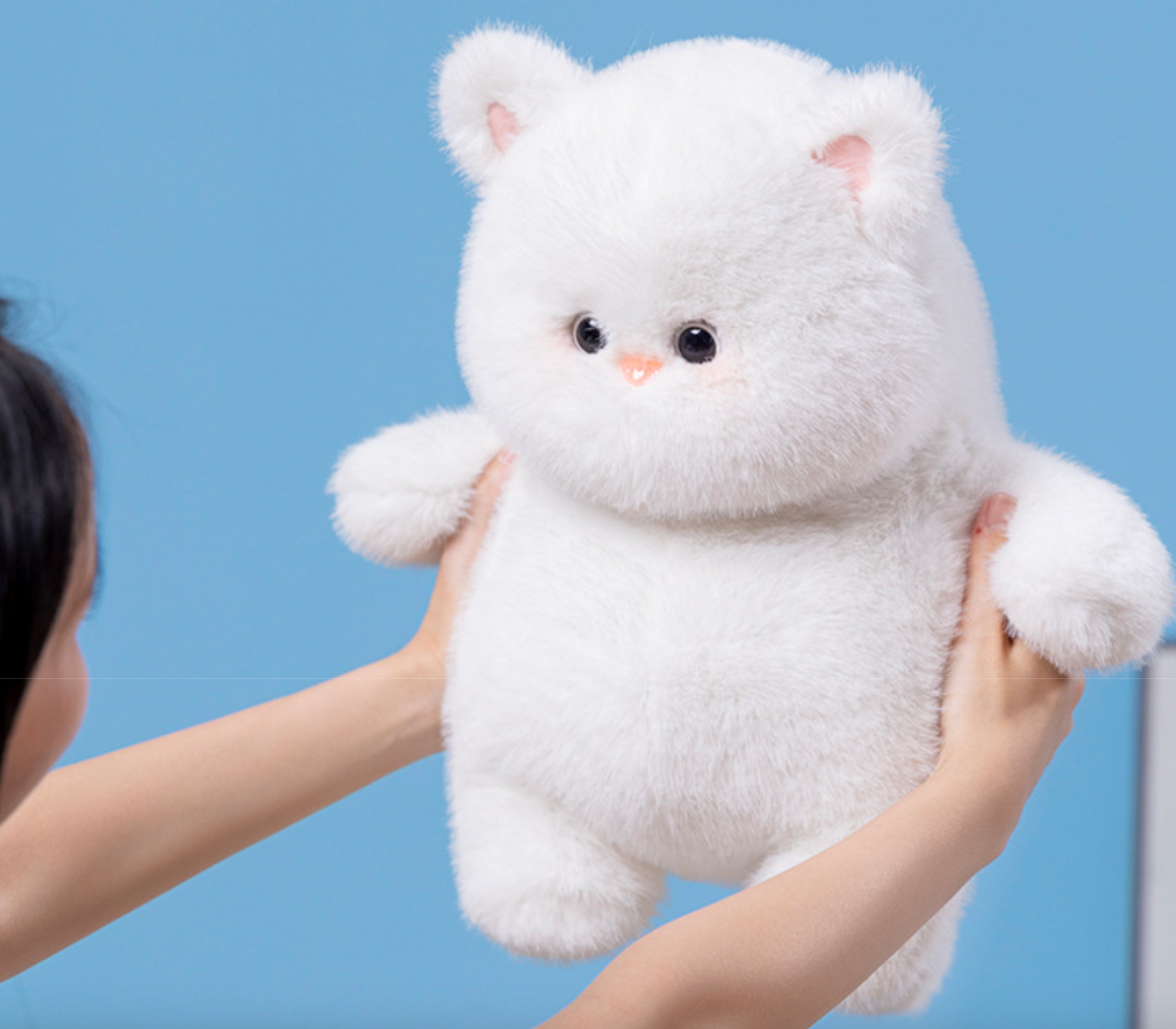 omgkawaii Stuffed Animals Chubby Snowball Kitten Plush