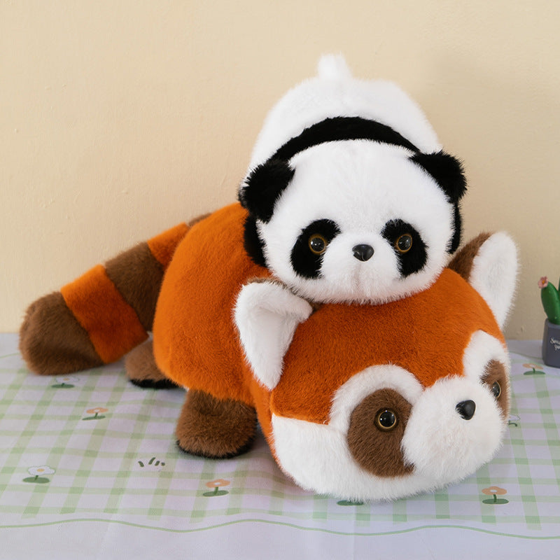 omgkawaii Stuffed Animals Convertible Cuddly Duo: Adorable Panda and Transforming Raccoon Plush Toy