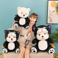 omgkawaii Stuffed Animals Cuddly Bear in Black Cat Costume