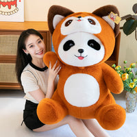 omgkawaii Stuffed Animals Cuddly Panda in Fox Outfit Plush