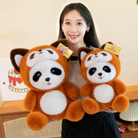 omgkawaii Stuffed Animals Cuddly Panda in Fox Outfit Plush