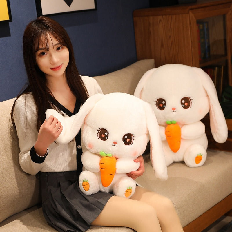 omgkawaii Stuffed Animals Cute Bunny Holding a Carrot Plush Toys