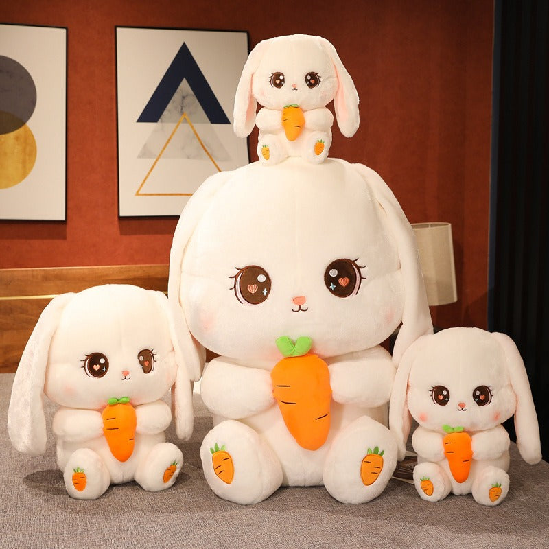 omgkawaii Stuffed Animals Cute Bunny Holding a Carrot Plush Toys