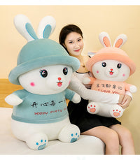 omgkawaii Stuffed Animals Cute Bunny Plush with "I Love You" Message