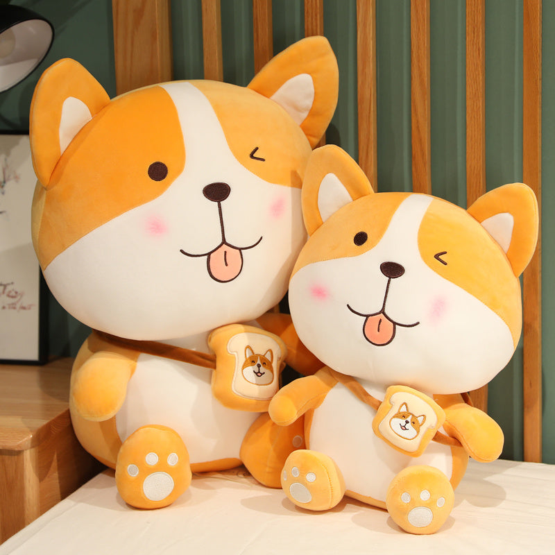 omgkawaii Stuffed Animals Cute Shiba Inu with Toast Plushie