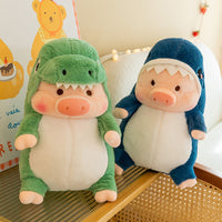 omgkawaii Stuffed Animals Dino and Shark Piggy Plushies