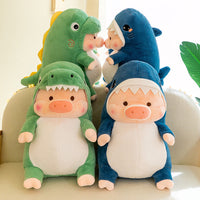 omgkawaii Stuffed Animals Dino and Shark Piggy Plushies