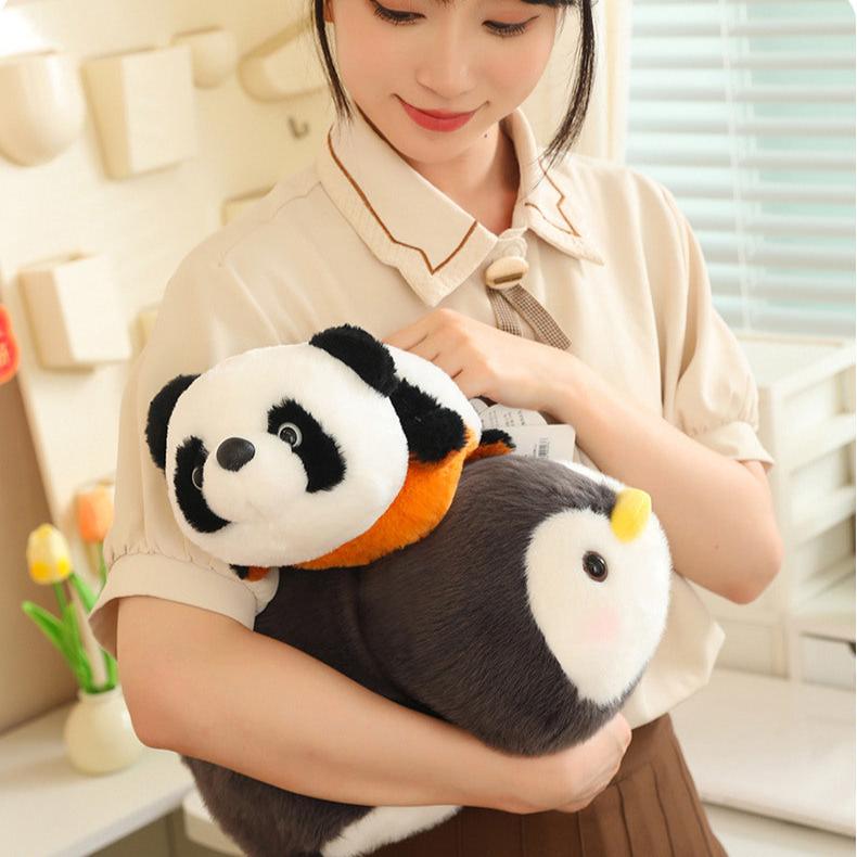 omgkawaii Stuffed Animals Flip Friends Plush: Panda to Penguin