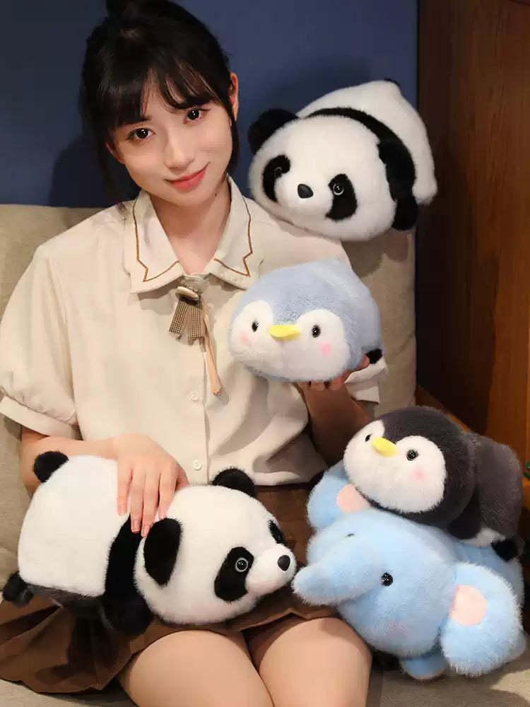 omgkawaii Stuffed Animals Flip Friends Plush: Panda to Penguin