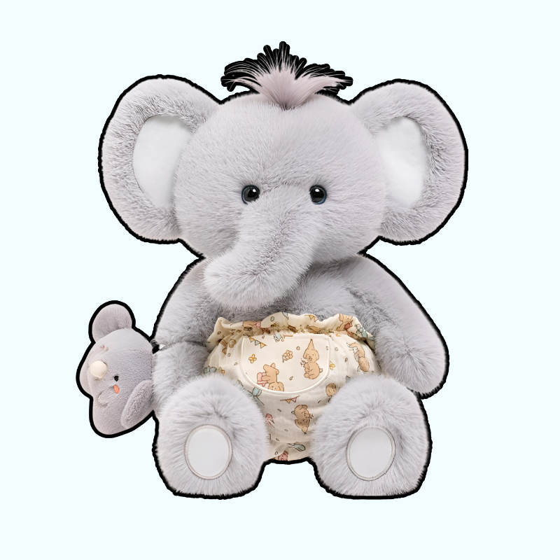 omgkawaii Stuffed Animals Gray / 45 CM Sleepy Safari Elephants Plushies