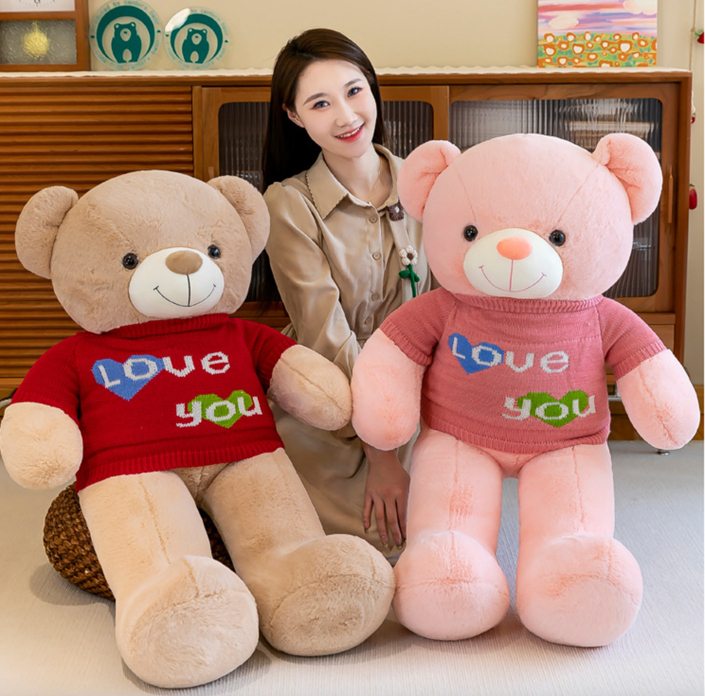 omgkawaii Stuffed Animals Love You Sweater Teddy Bear