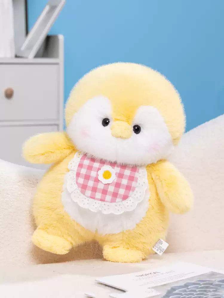 omgkawaii Stuffed Animals Penguin Plush with Gingham Bib – Soft & Cuddly