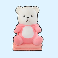 omgkawaii Stuffed Animals Pink Cozy and Cute Plush Blanket Set