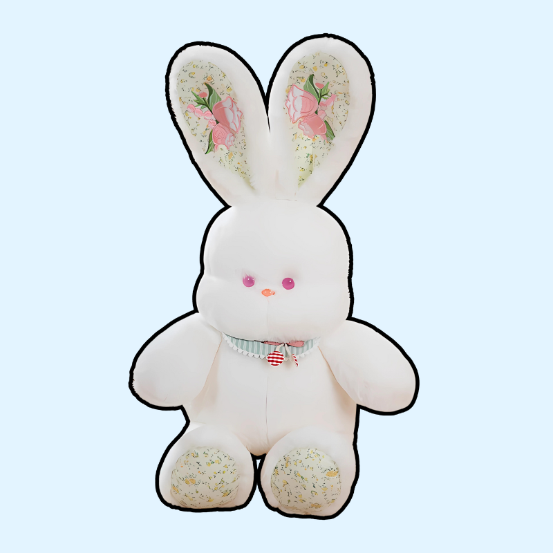 omgkawaii Stuffed Animals Pink Floral-Eared Bunny Plush Collection