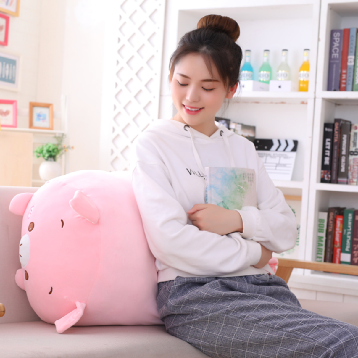 omgkawaii Stuffed Animals Pink Pig Plush Toy