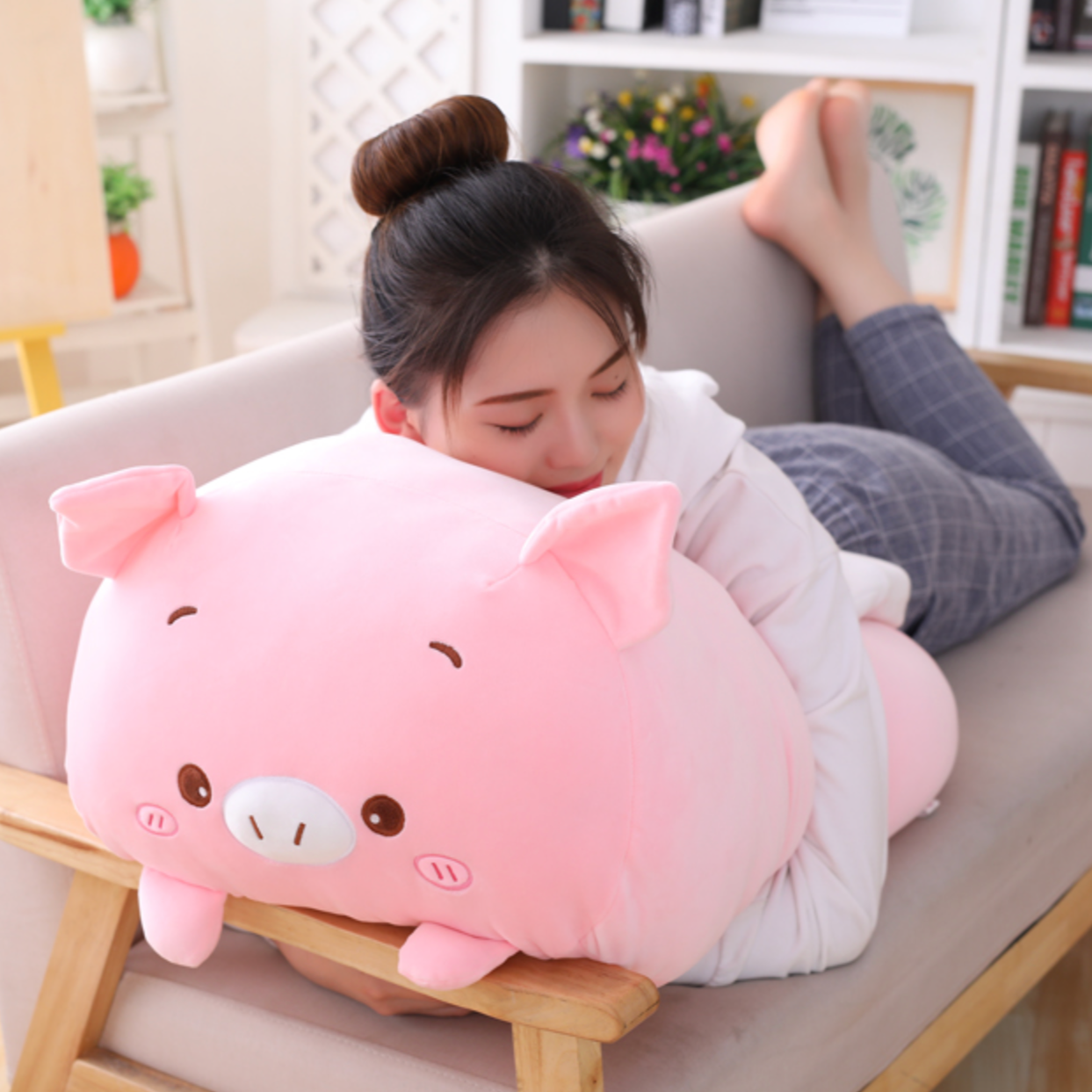 omgkawaii Stuffed Animals Pink Pig Plush Toy