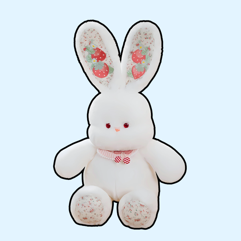 omgkawaii Stuffed Animals Red Floral-Eared Bunny Plush Collection