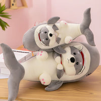 omgkawaii Stuffed Animals Shark-Hugging Dog Plush