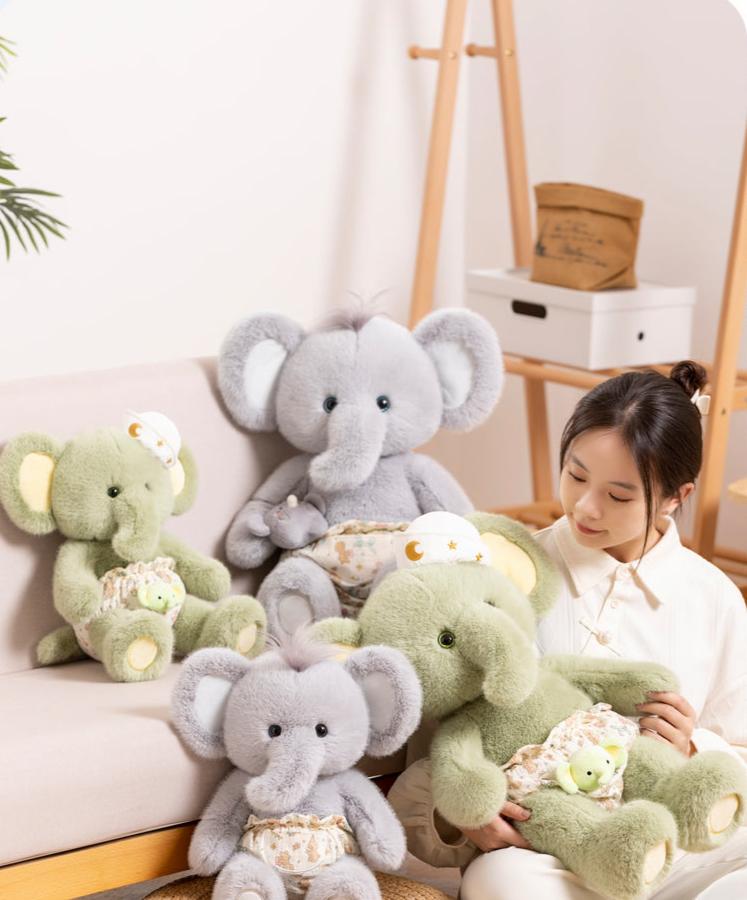 omgkawaii Stuffed Animals Sleepy Safari Elephants Plushies