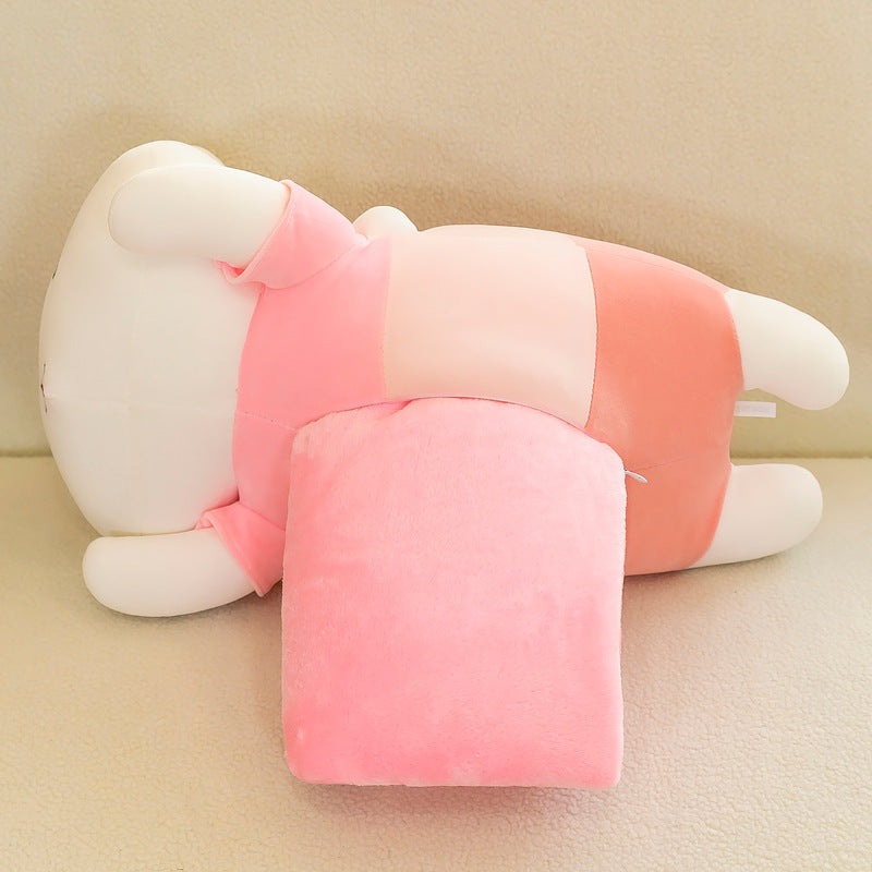 omgkawaii Stuffed Animals Snuggle Bunny Plush with Cozy Blanket