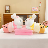 omgkawaii Stuffed Animals Snuggle Bunny Plush with Cozy Blanket