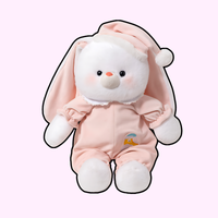 omgkawaii Stuffed Animals Snuggly Bunny in Pink Pajamas