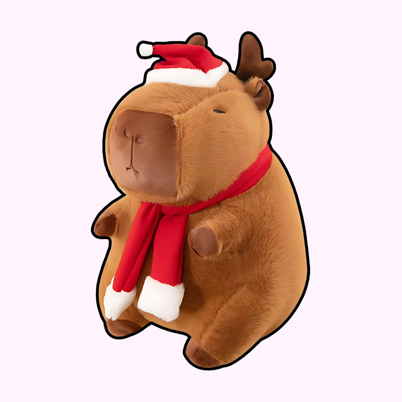 omgkawaii Stuffed Animals Snuggly Holiday Reindeer Capybara Plush