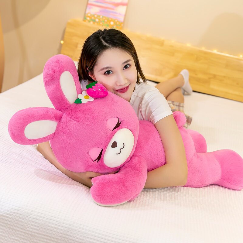 omgkawaii Stuffed Animals Strawberry Snooze Bunny: The Sleepy Plush Pal